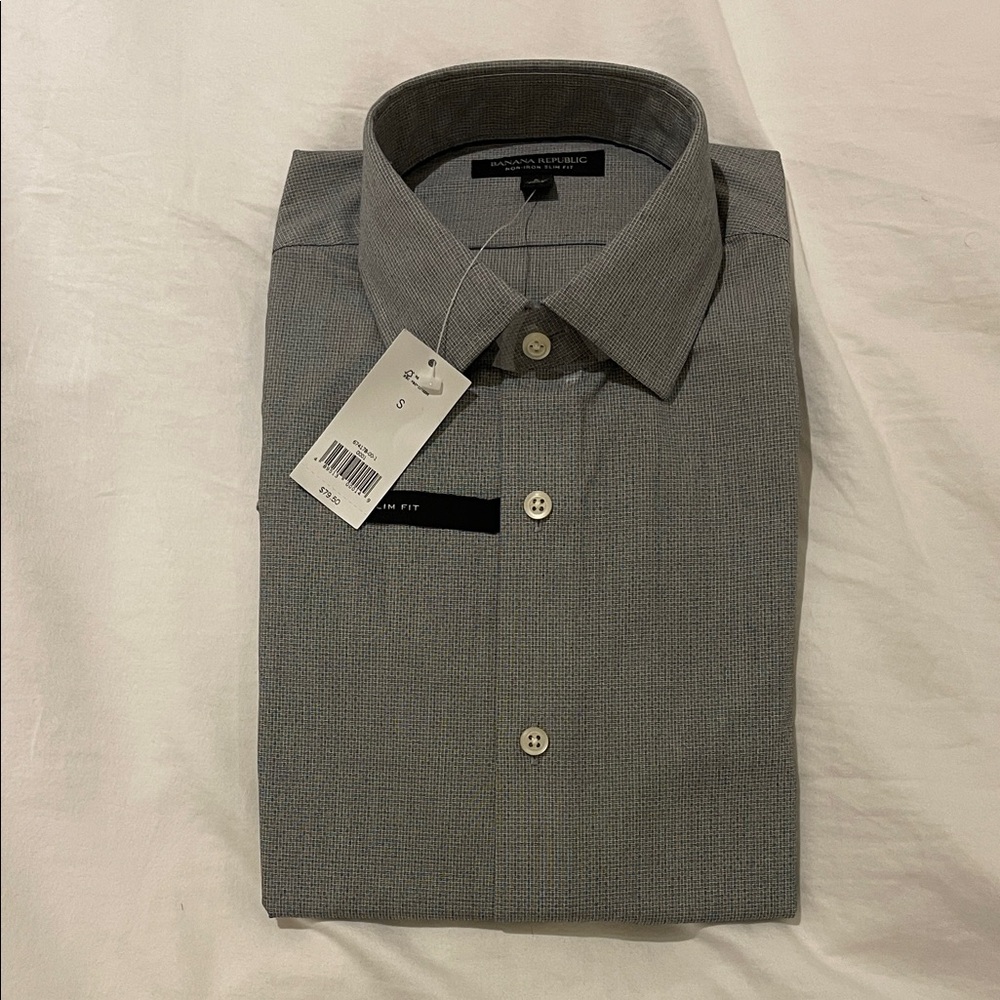 Banana Republic Men's Gray Dress Shirt